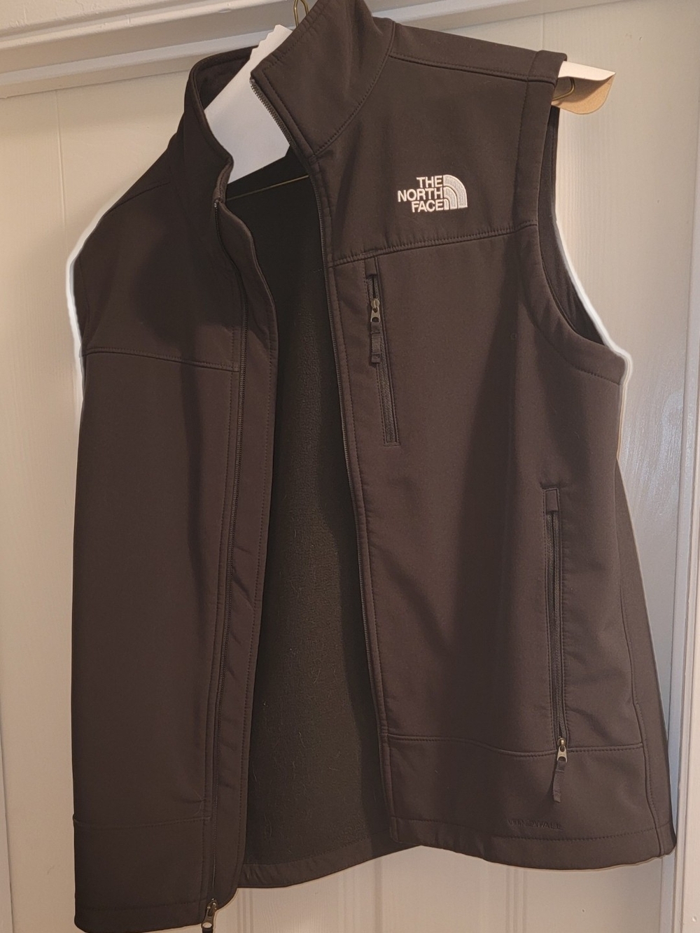 The North Face Black Men's Softshell Vest with Zip Pockets